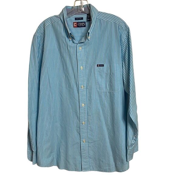 CHAPS Striped Preppy Button Down Shirt - Picture 4 of 7